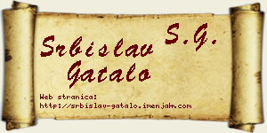 Srbislav Gatalo vizit kartica